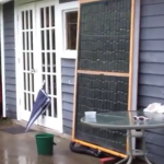 Heating Seattle backyard studio with soda cans as solar panels