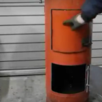 Make a waste oil and wood burning stove heater