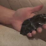 Knapping a Silver Sheen Obsidian Knife Blade with Copper Tools
