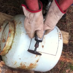 Tiny Wood Stove Made From A Propane Tank